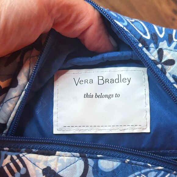 Vera Bradley Blue and White Floral Backpack - Picture 11 of 12